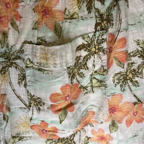 NWT Arizona Womens Floral Pull On Shorts Lined Sz L Drawstring Beach Summer - Picture 11 of 13